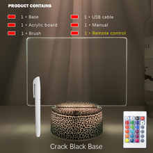 Load image into Gallery viewer, Touch Control Base Rewritable 3D Night Light with Message Board