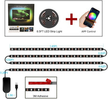 Load image into Gallery viewer, RGB TV LED Backlight Strip USB Powered, 24in-60in,Bluetooth APP