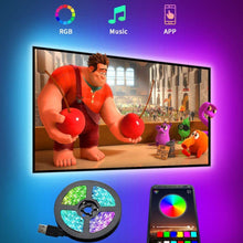 Load image into Gallery viewer, RGB TV LED Backlight Strip USB Powered, 24in-60in,Bluetooth APP
