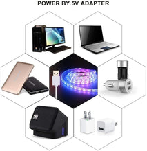 Load image into Gallery viewer, USB POWERED RGB LED LIGHTS FOR TV BACKLIGHT, 60”- 75” W/REMOTE CONTROL
